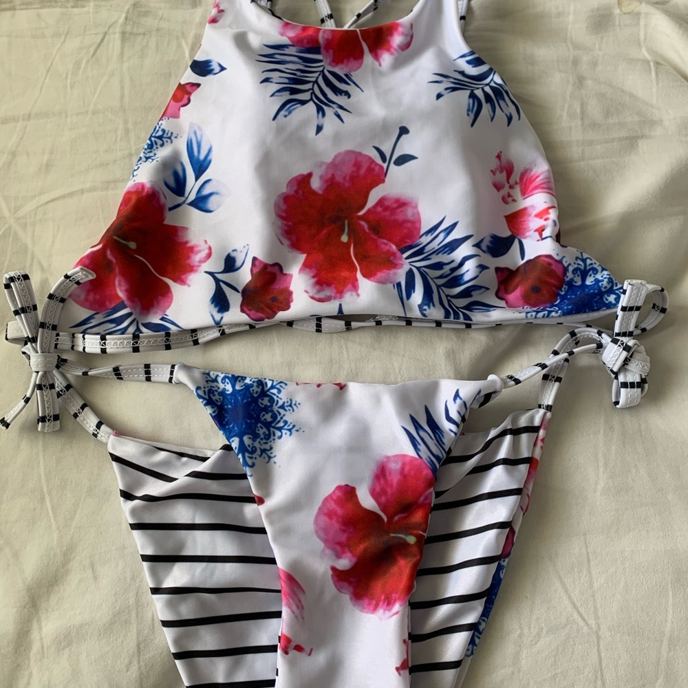 zaful floral swimsuit